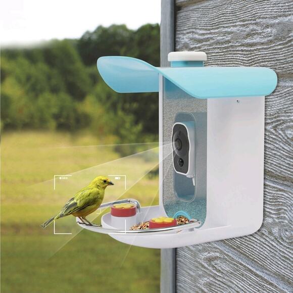 Smart AI Recognition Solar Bird Feeder with Waterproof 1080p HD Camera New - Picture 1 of 14